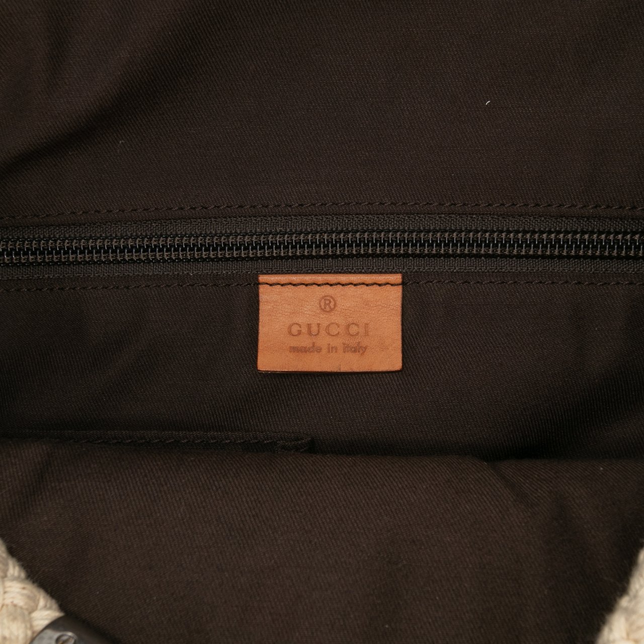 Gucci GG Canvas Rope Tote Bruin