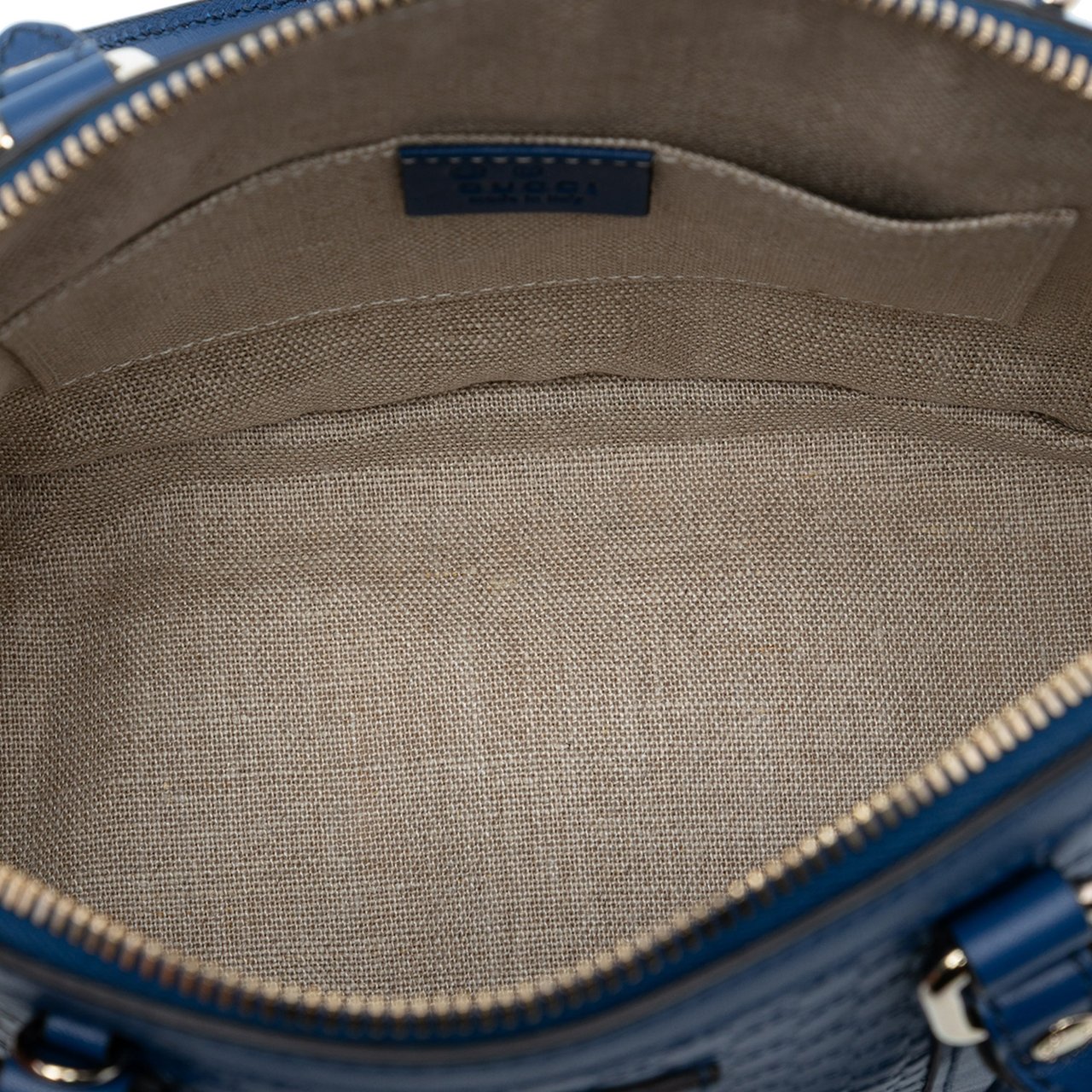 Gucci Mini Microguccissima Dome Satchel Blauw
