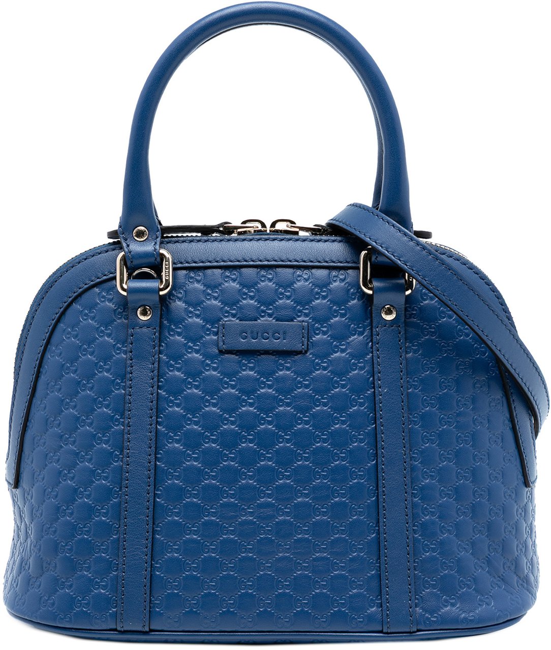 Gucci Mini Microguccissima Dome Satchel Blauw
