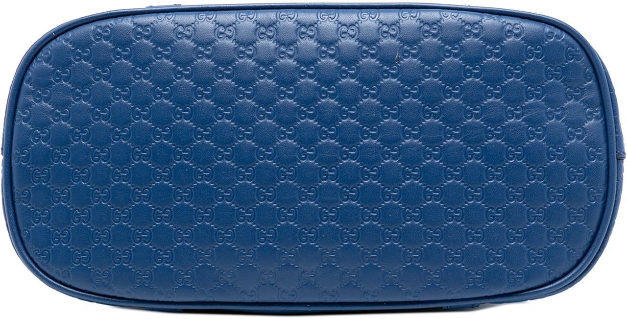 Gucci Mini Microguccissima Dome Satchel Blauw