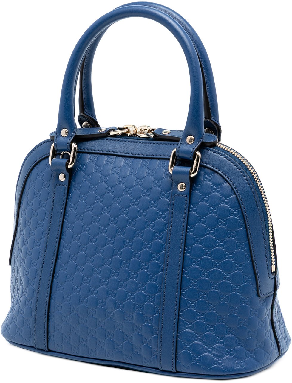 Gucci Mini Microguccissima Dome Satchel Blauw