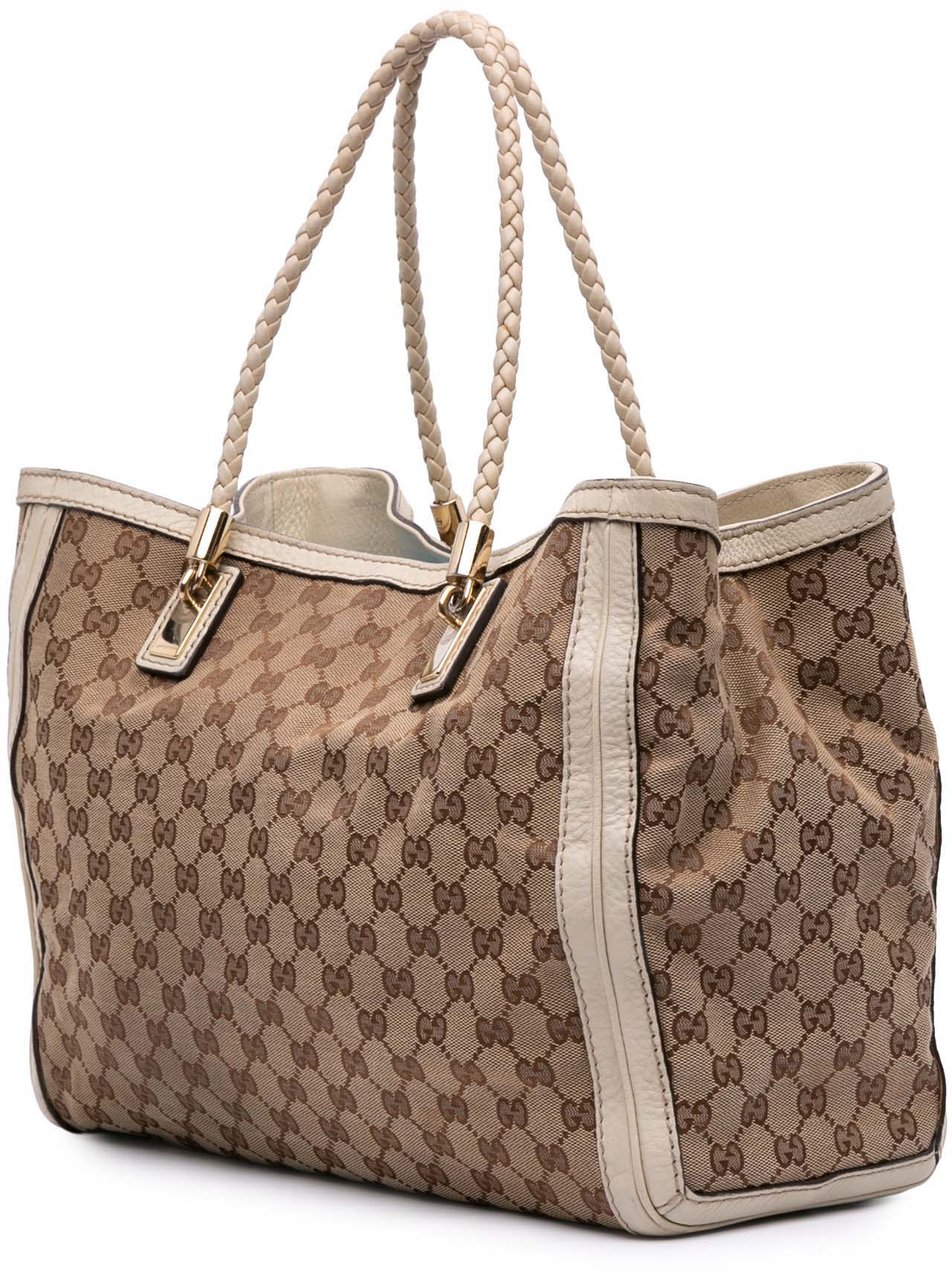 Gucci Medium GG Canvas Bella Tote Bruin
