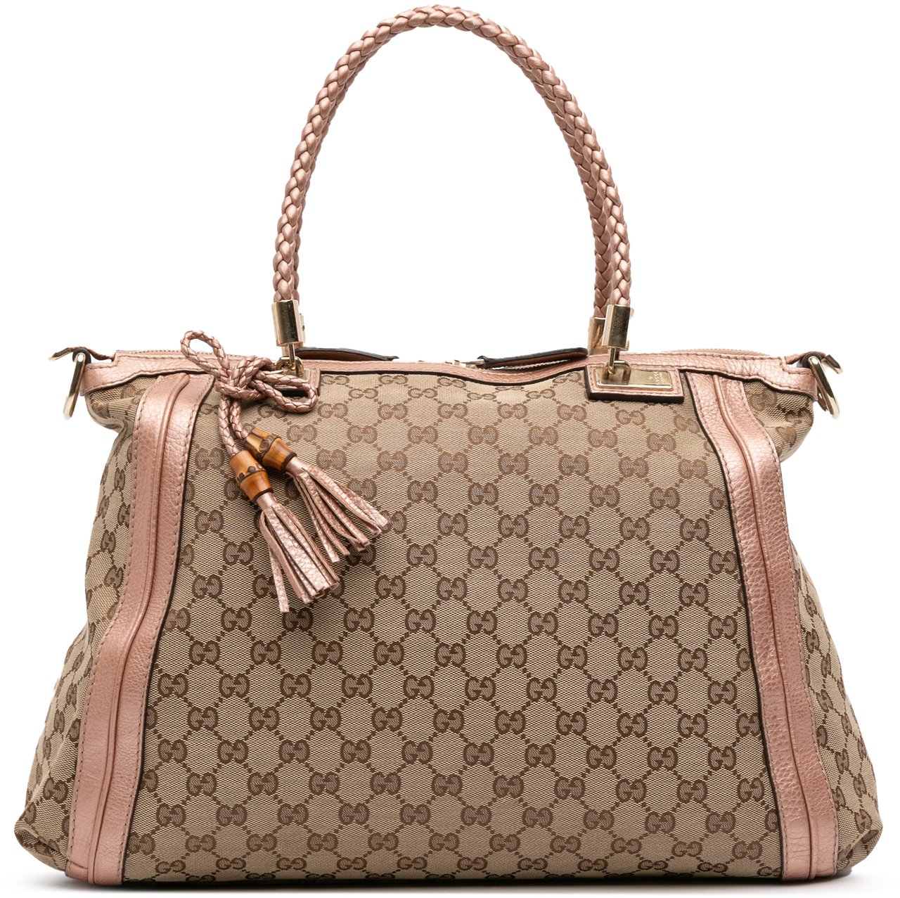Gucci Large GG Canvas Bella Satchel Bruin