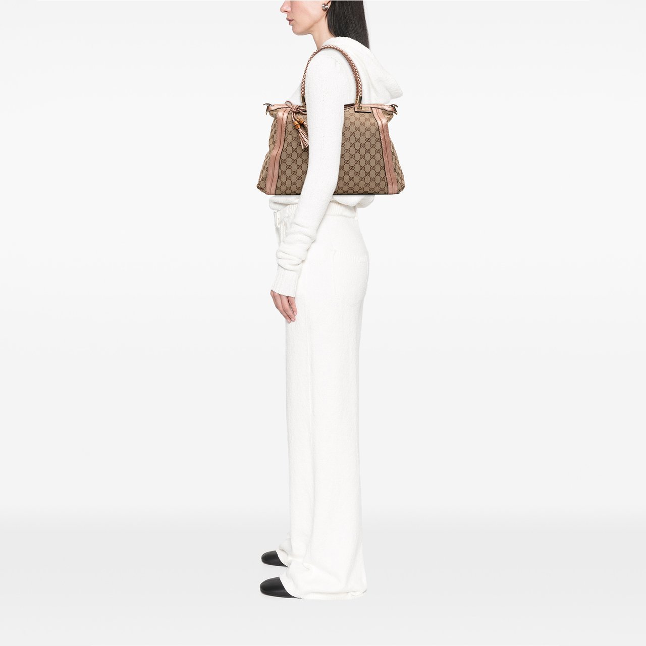 Gucci Large GG Canvas Bella Satchel Bruin