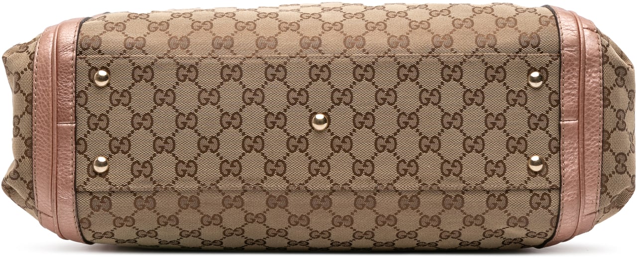 Gucci Large GG Canvas Bella Satchel Bruin