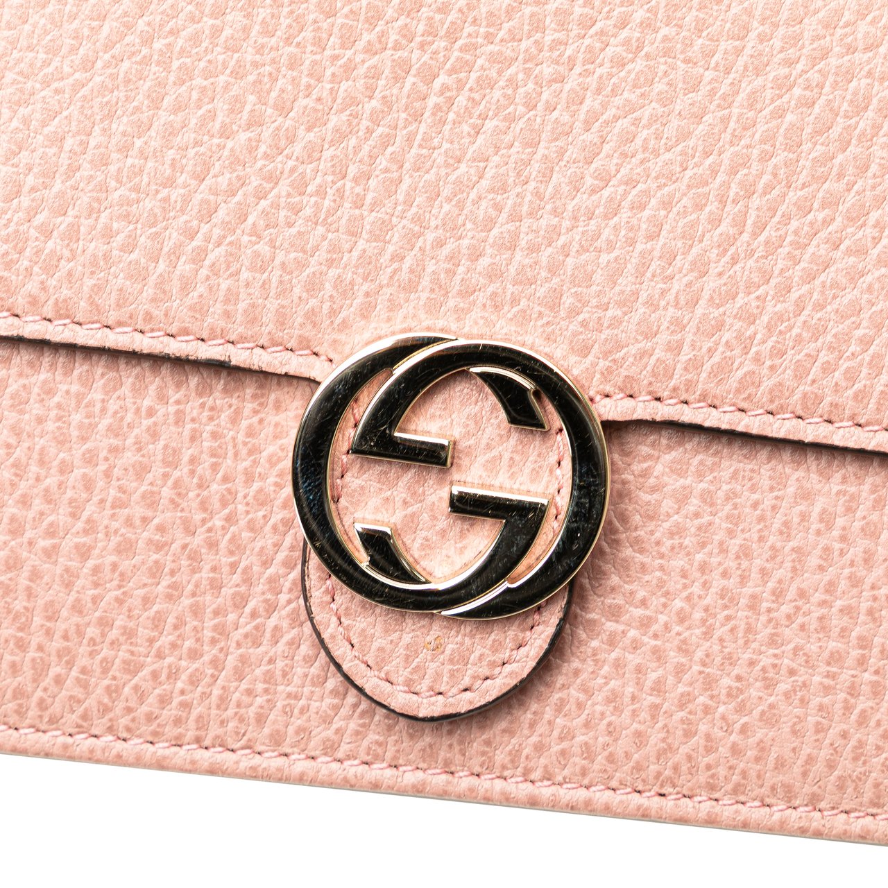 Gucci Interlocking G Dollar Wallet on Chain Roze