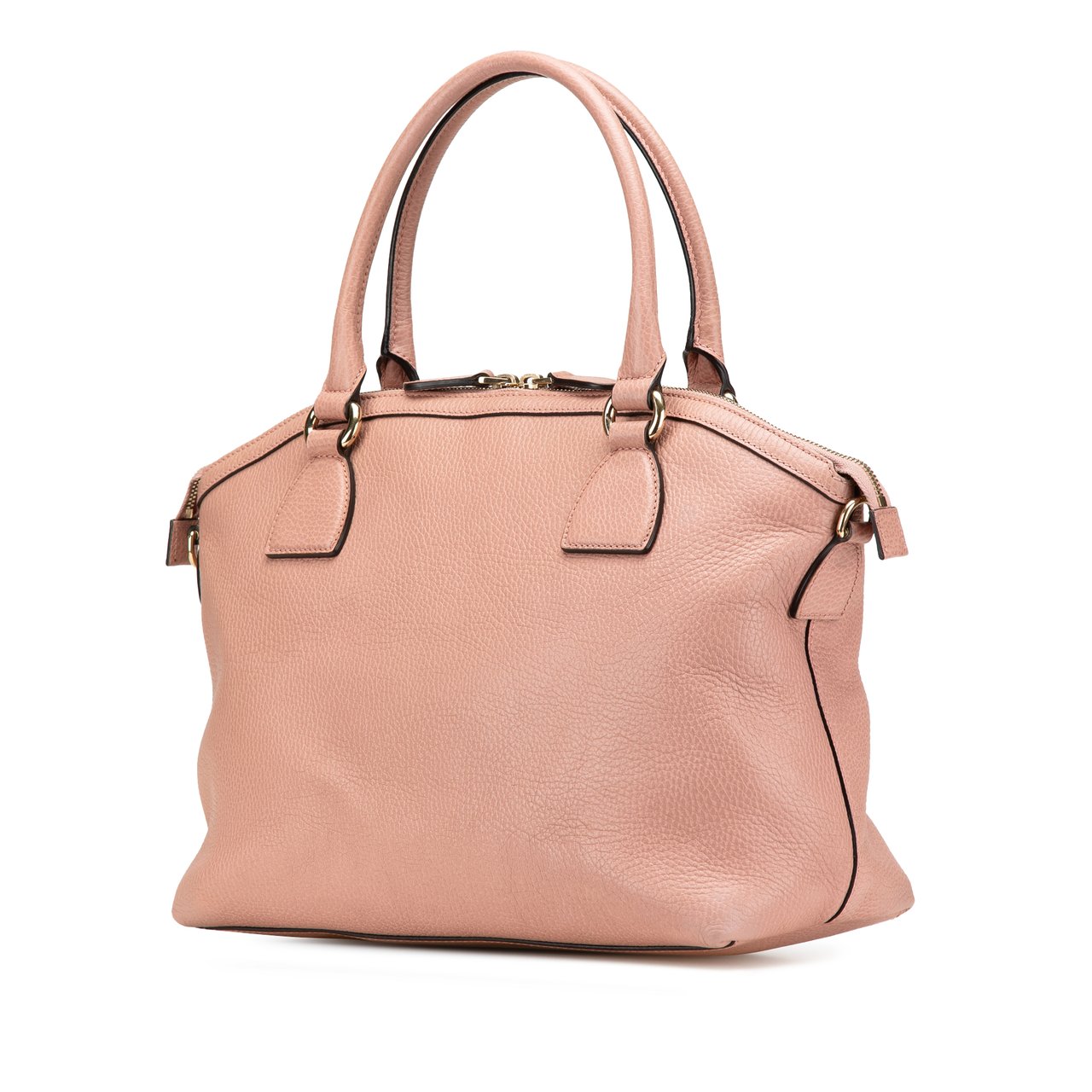 Gucci Medium Leather GG Charm Dome Satchel Roze
