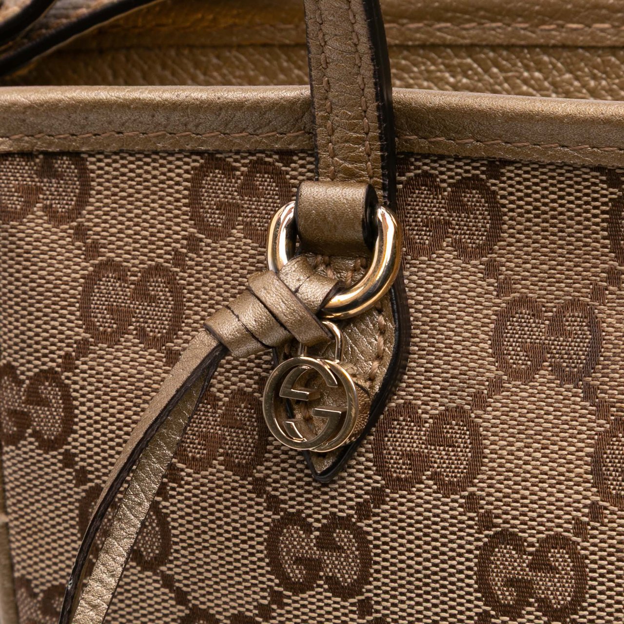 Gucci Small GG Canvas Bree Satchel Bruin
