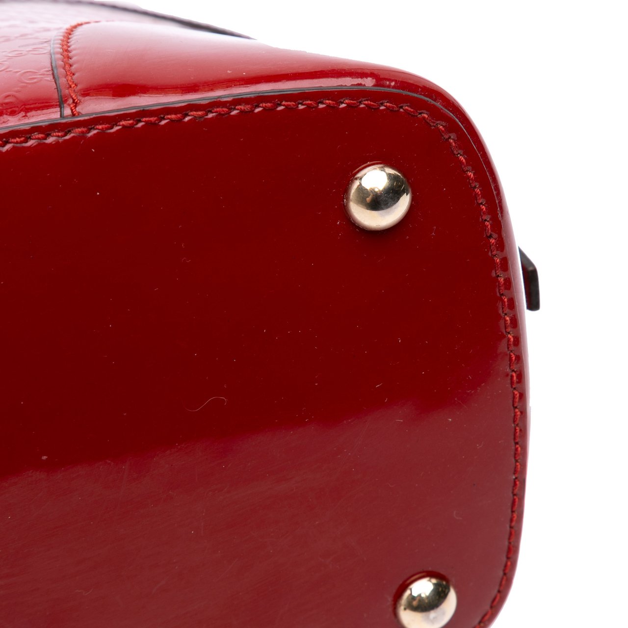 Gucci Medium Microguccissima Patent Nice Dome Satchel Rood