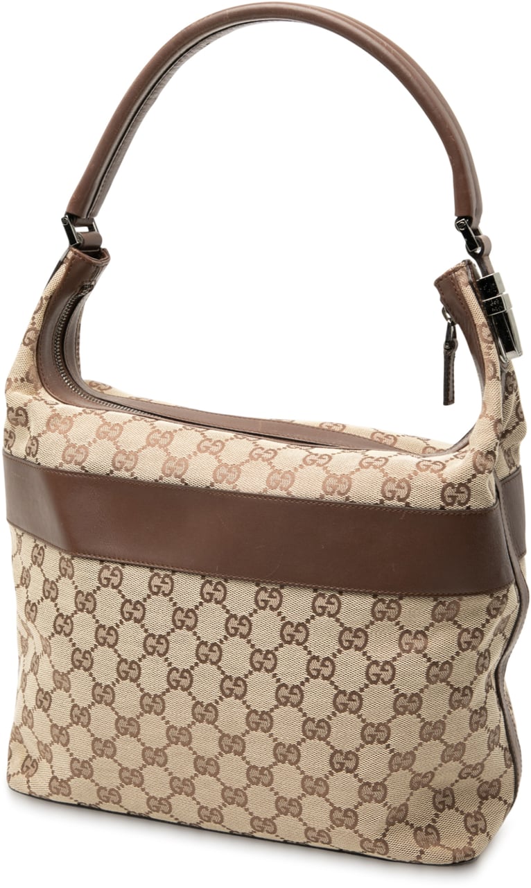 Gucci GG Canvas Shoulder Bag Bruin