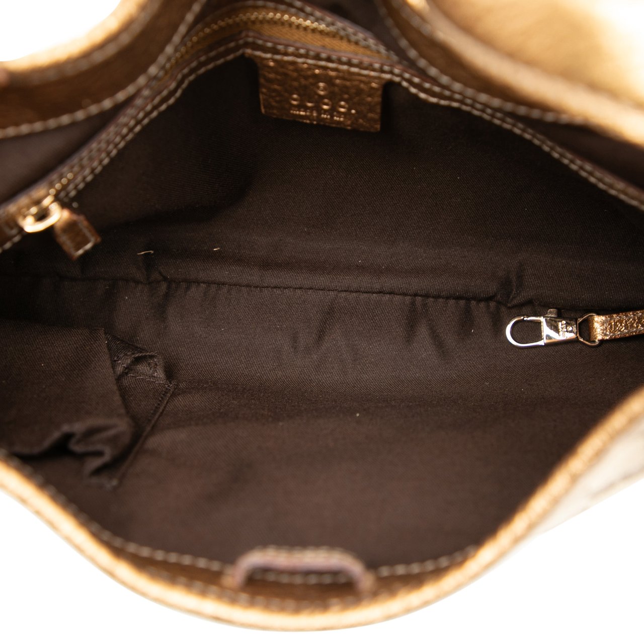 Gucci GG Canvas Punch Shoulder Bag Bruin