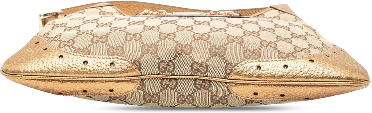 Gucci GG Canvas Punch Shoulder Bag Bruin