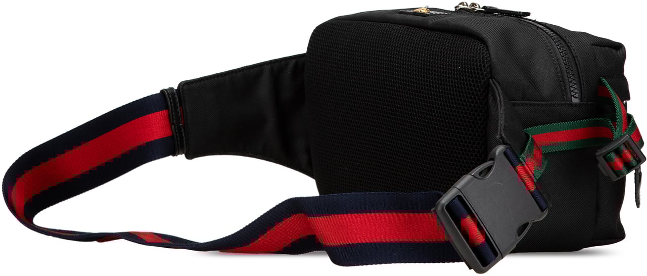 Gucci Techno Canvas Web L Aveugle Par Amour Embroidered Belt Bag Zwart