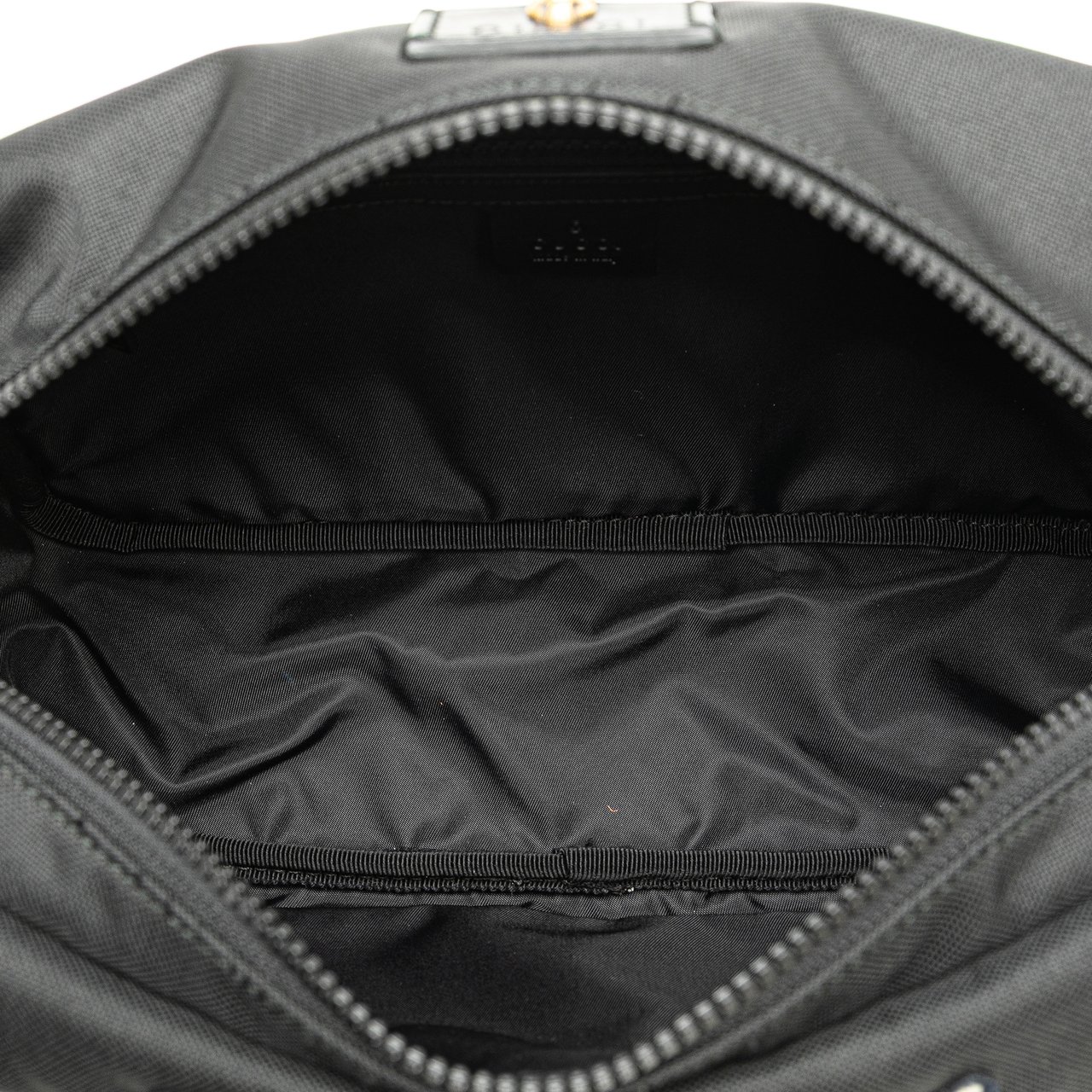 Gucci Techno Canvas Web L Aveugle Par Amour Embroidered Belt Bag Zwart