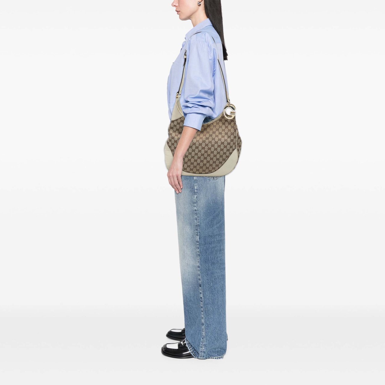 Gucci GG Canvas Charlotte Crossbody Bruin