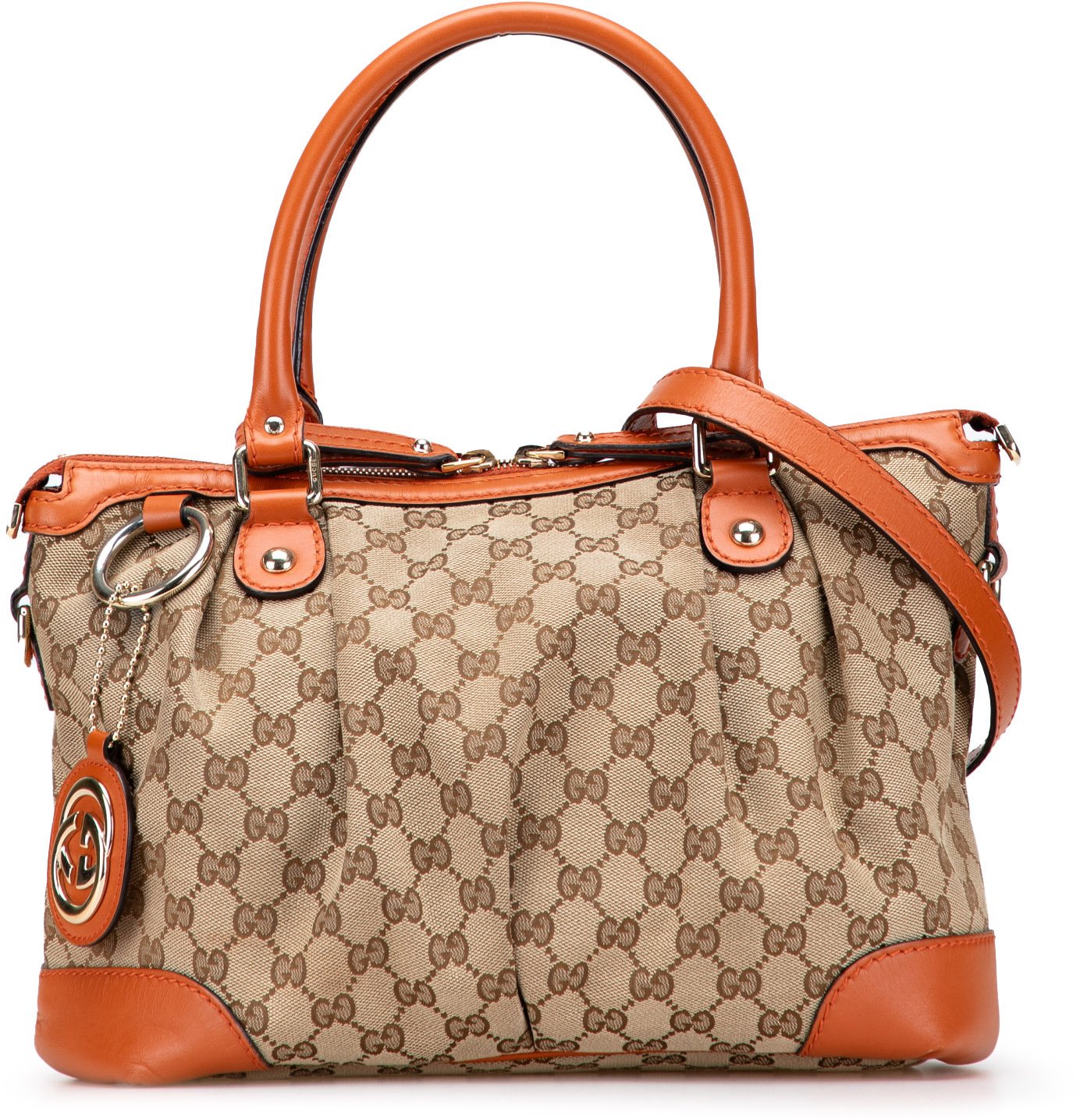 Gucci GG Canvas Sukey Satchel Bruin