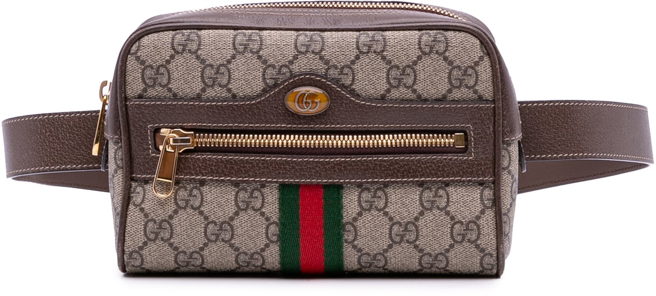 Gucci Small GG Supreme Ophidia Belt Bag Bruin
