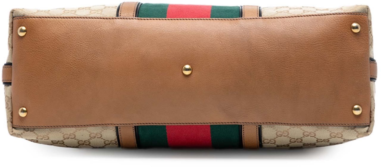 Gucci Medium GG Canvas Rania Top Handle Bag Bruin