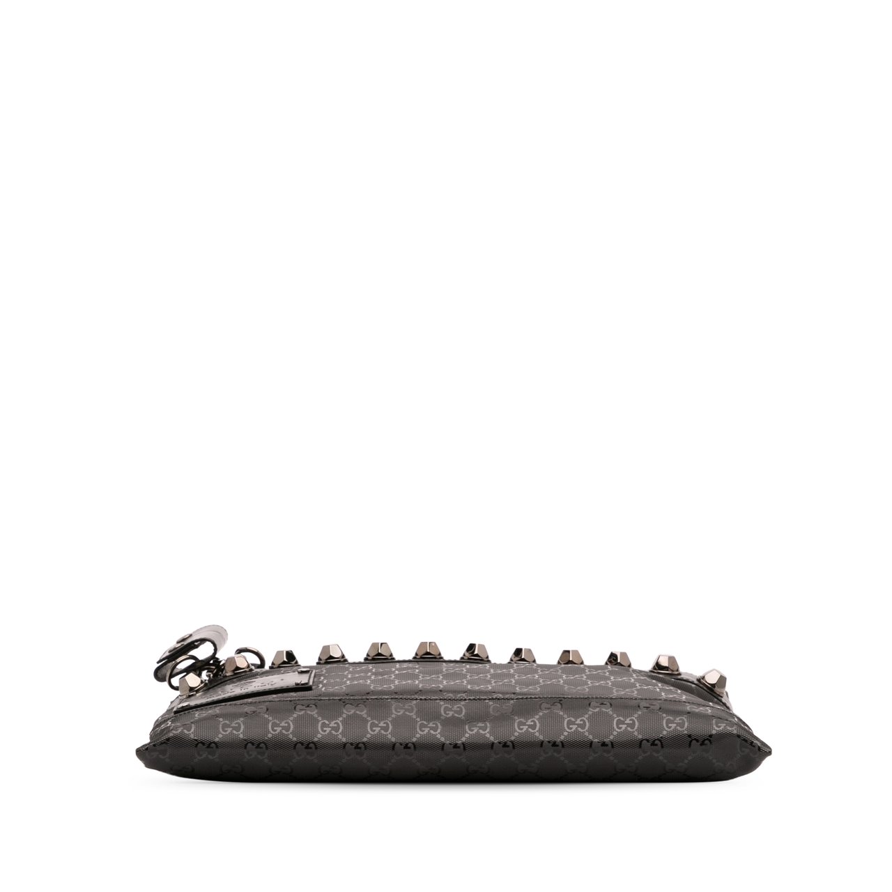 Gucci GG Imprime Studded Shoulder Bag Zwart
