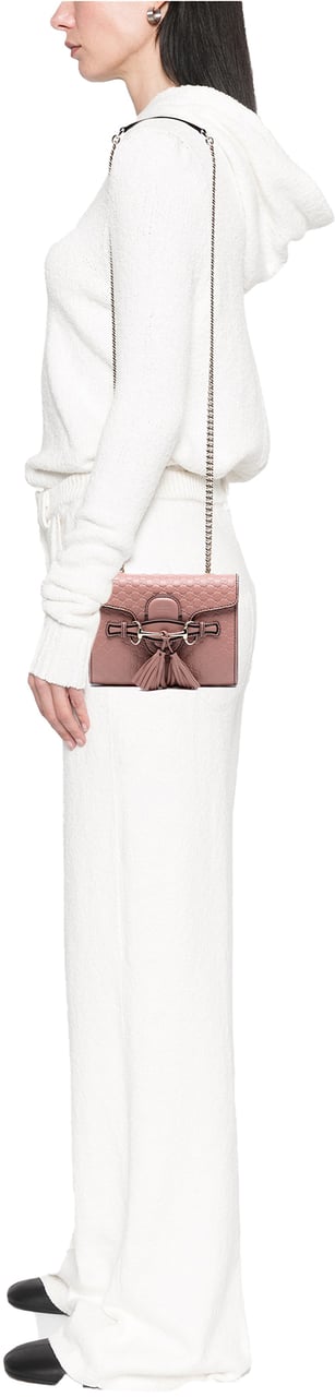 Gucci Mini Microguccissima Emily Crossbody Roze