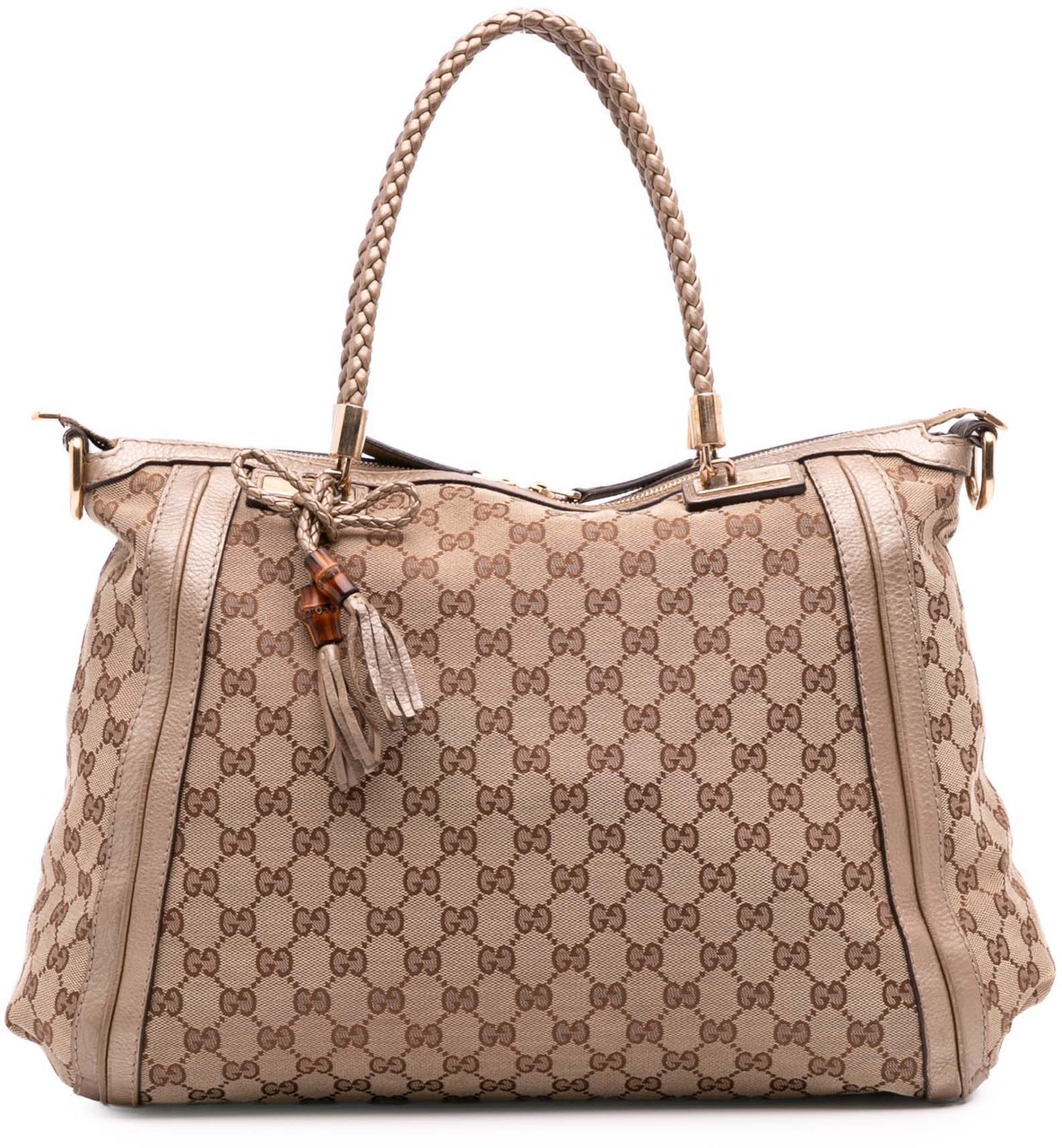 Gucci GG Canvas Bella Convertible Tote Bruin
