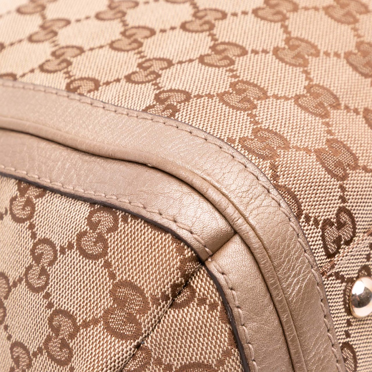 Gucci GG Canvas Bella Convertible Tote Bruin