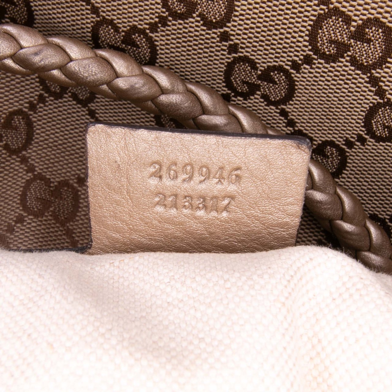 Gucci GG Canvas Bella Convertible Tote Bruin