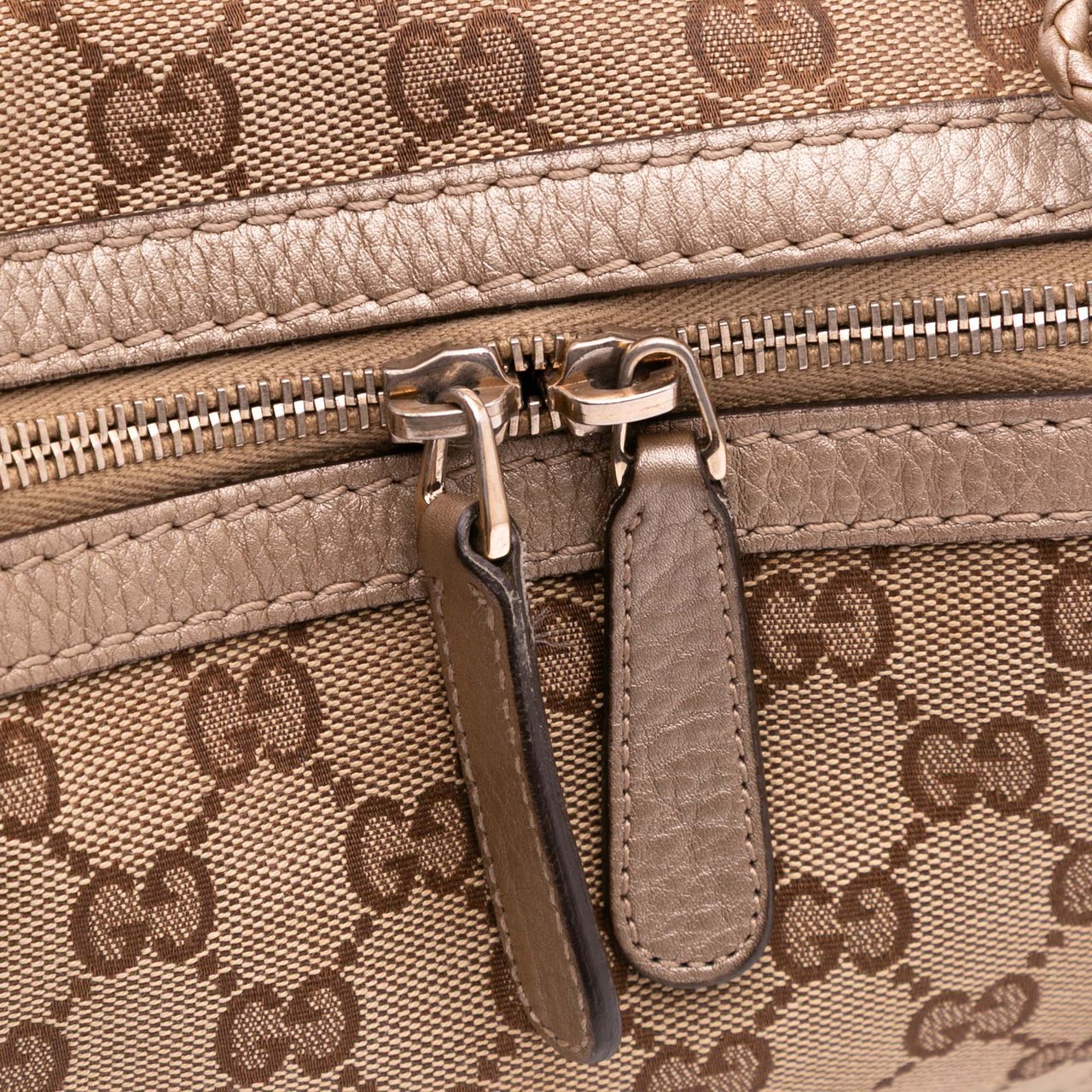 Gucci GG Canvas Bella Convertible Tote Bruin