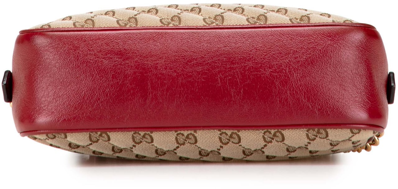 Gucci Small GG Marmont Matelasse GG Canvas and Leather Crossbody Bruin