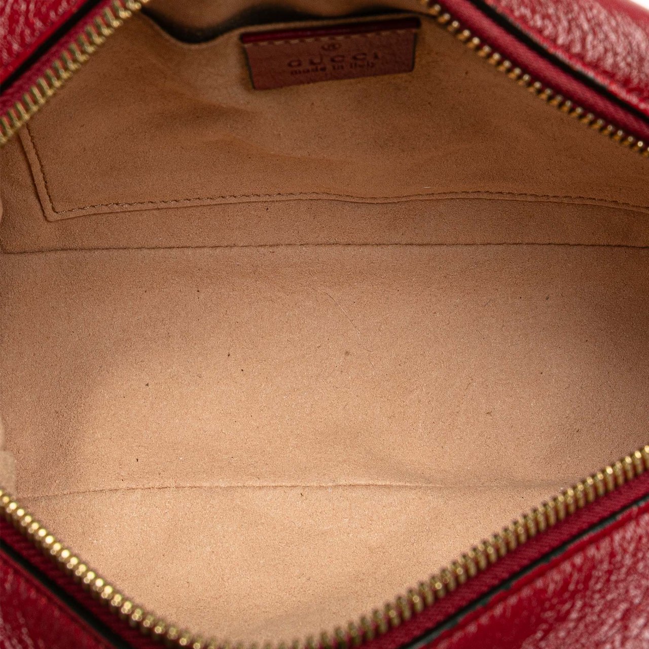 Gucci Small GG Marmont Matelasse GG Canvas and Leather Crossbody Bruin