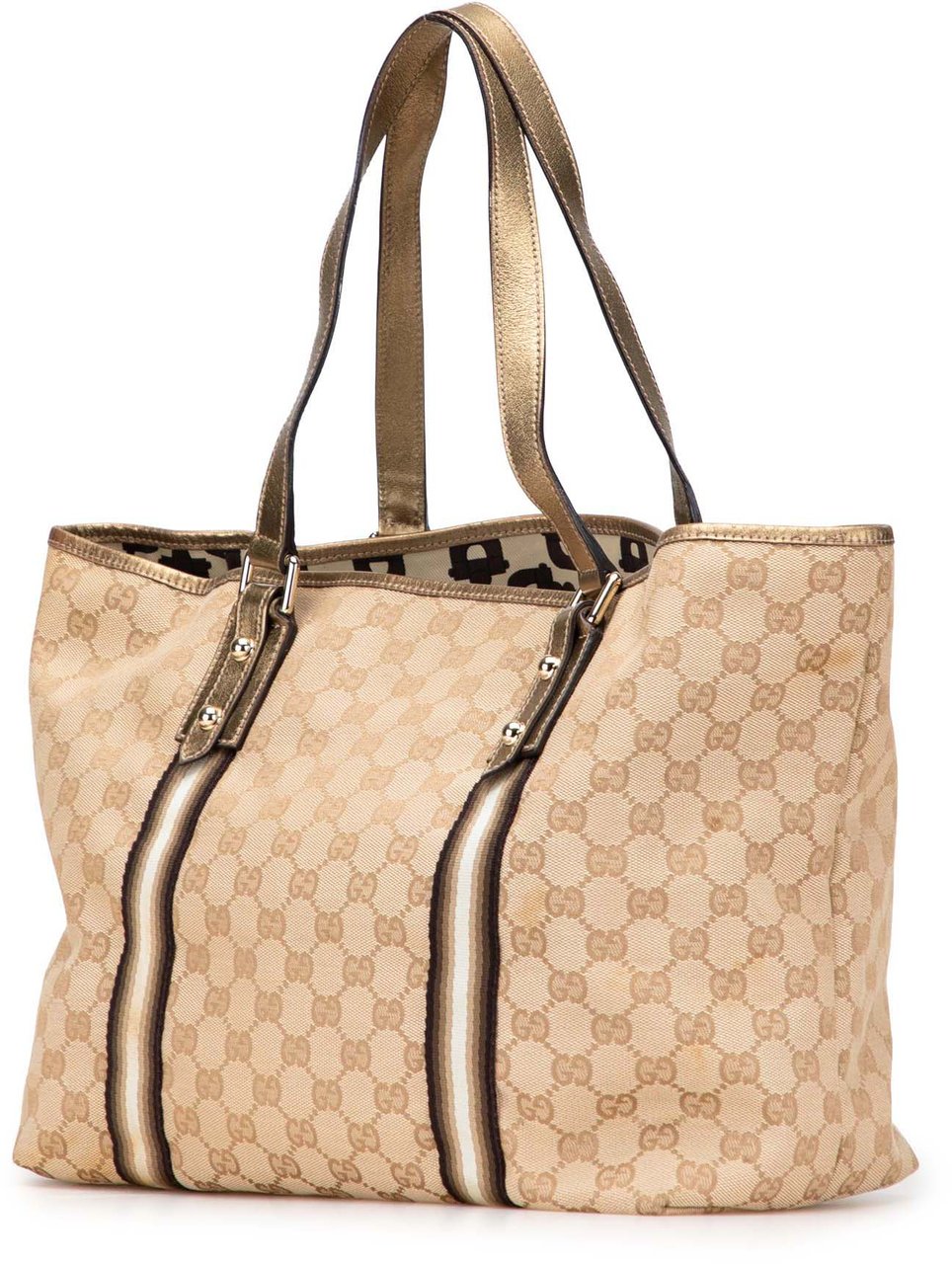 Gucci GG Canvas Jolicoeur Tote Bruin