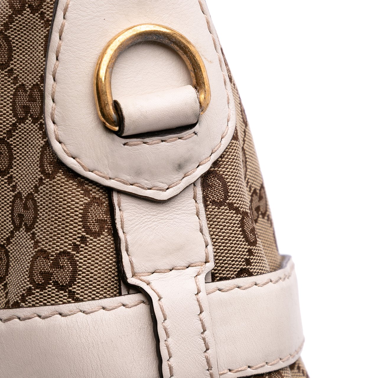 Gucci Medium GG Canvas Running Satchel Bruin