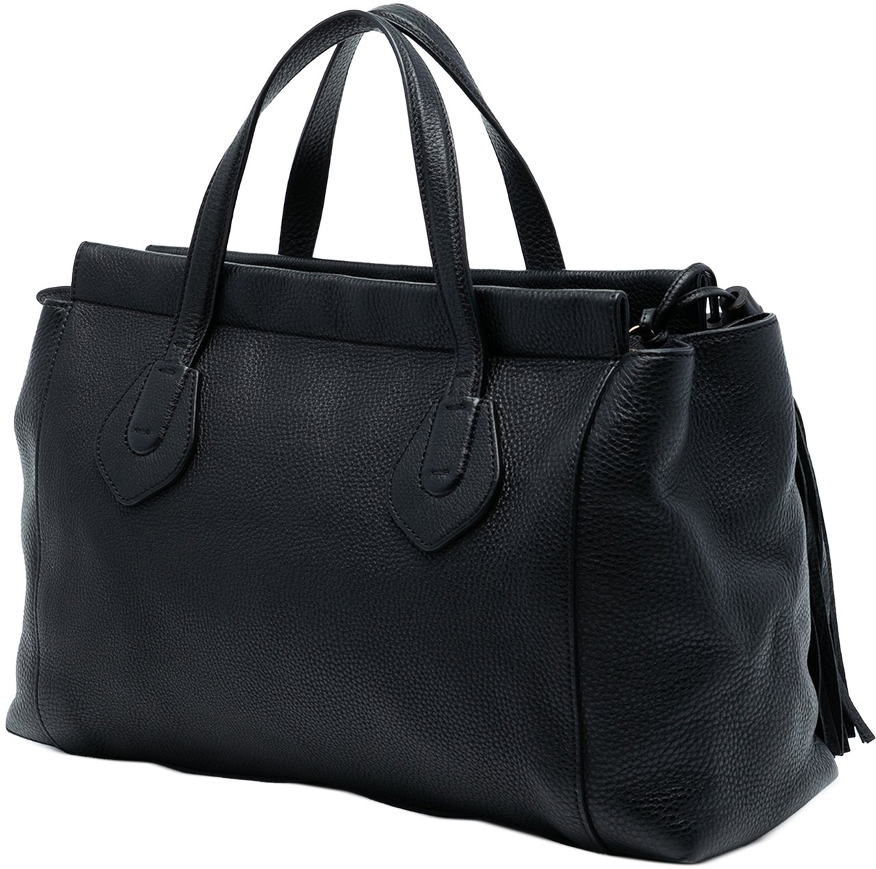 Gucci Leather Lady Tassel Top Handle Bag Zwart