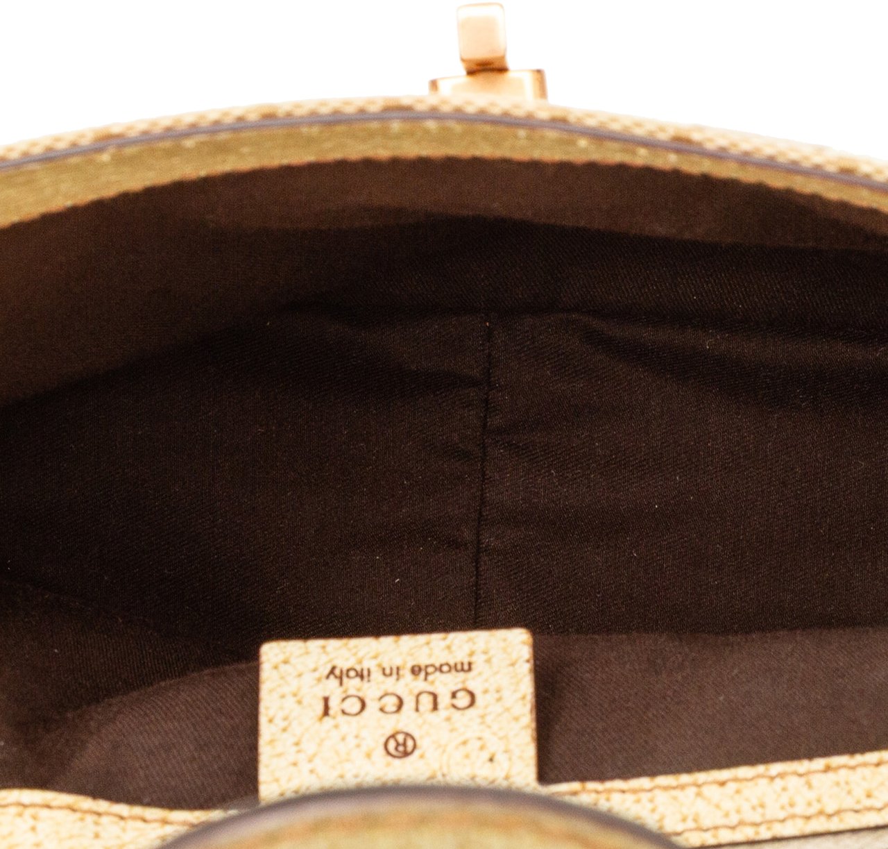 Gucci GG Canvas Turnlock Shoulder Bag Bruin