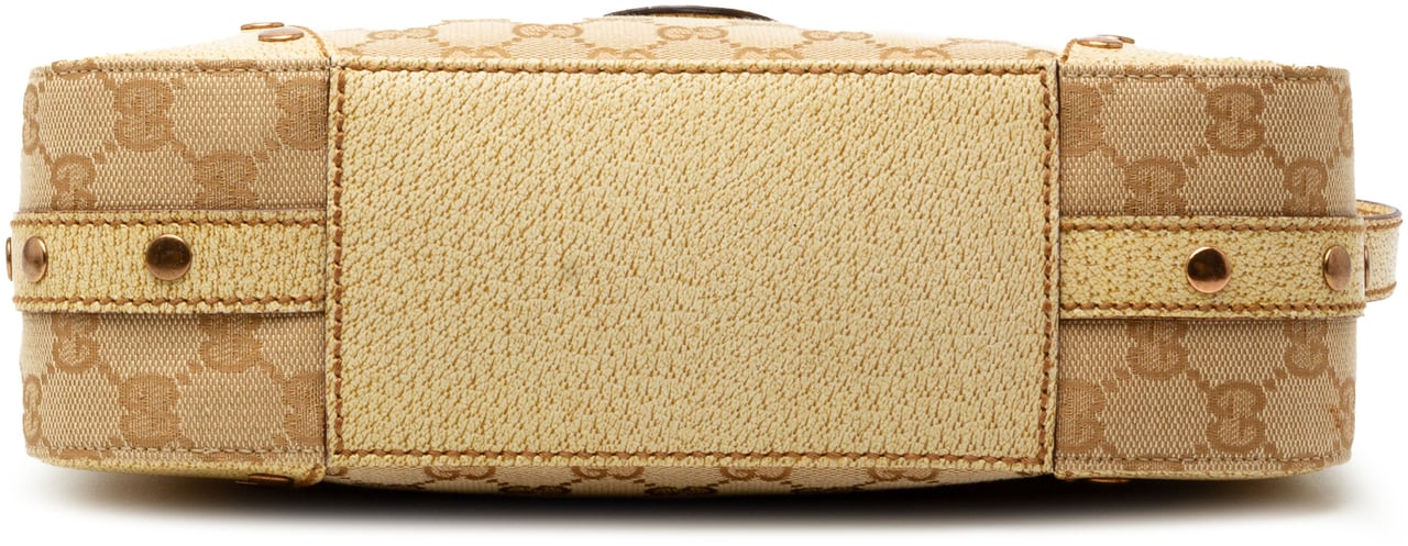 Gucci GG Canvas Turnlock Shoulder Bag Bruin