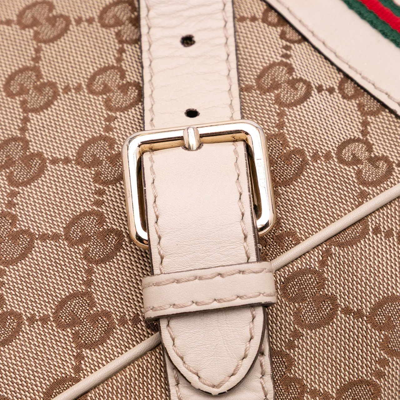 Gucci GG Canvas Web Mayfair Satchel Bruin