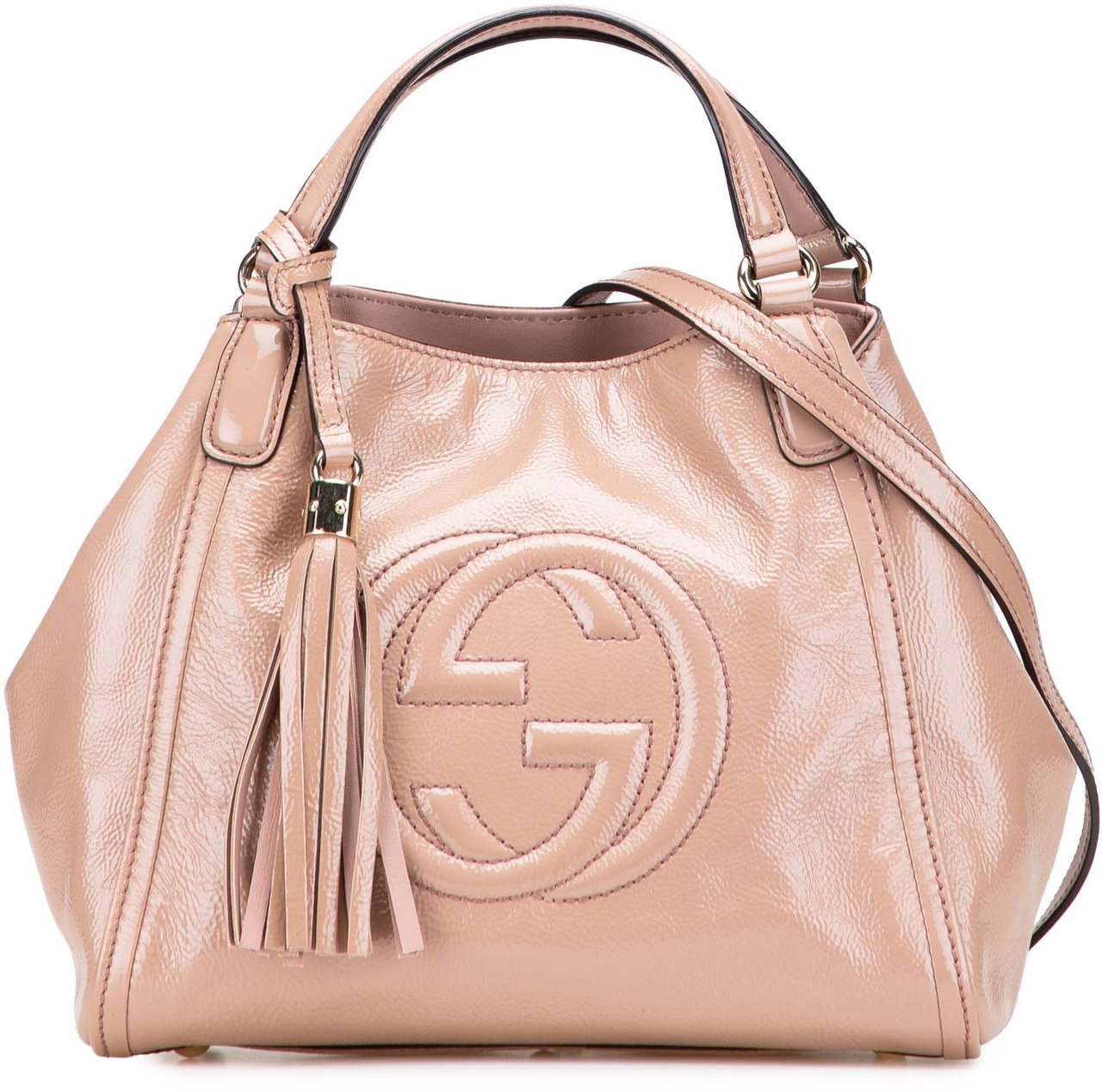 Gucci Small Patent Soho Satchel Roze