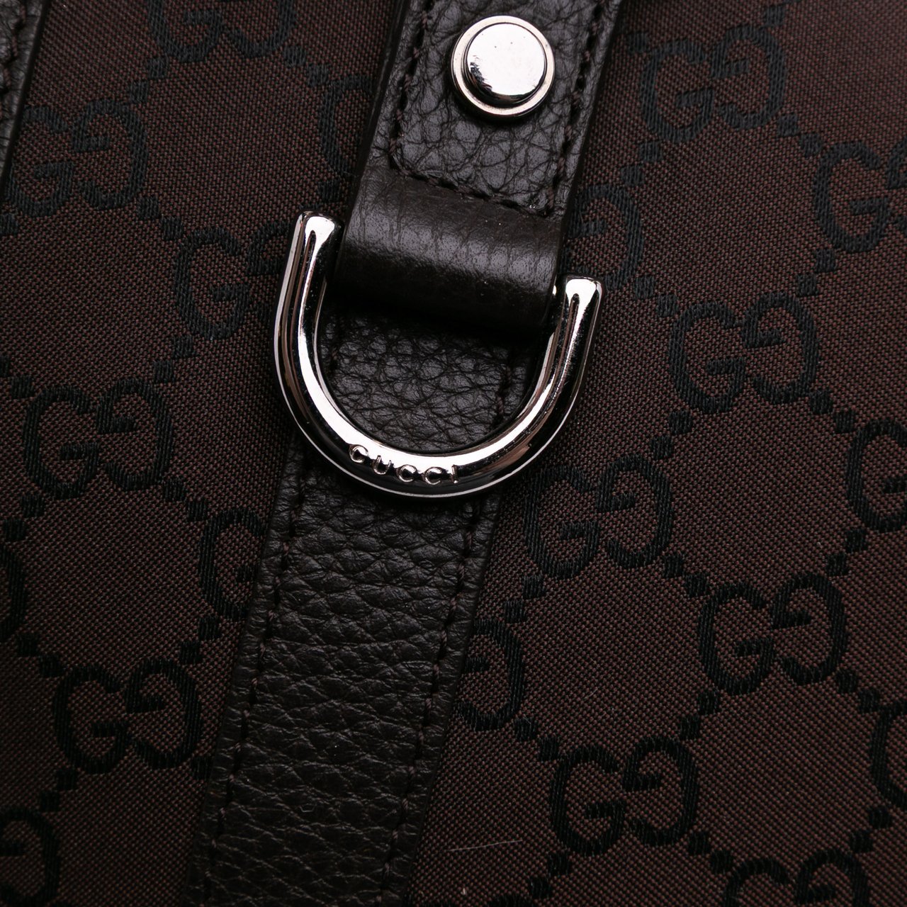 Gucci GG Canvas Abbey D Ring Convertible Satchel Bruin