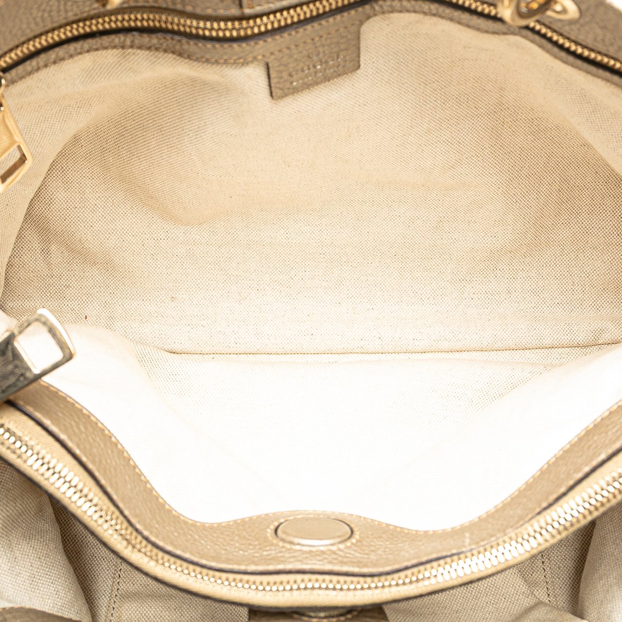 Gucci Medium Calfskin Bamboo Shopper Satchel Goud