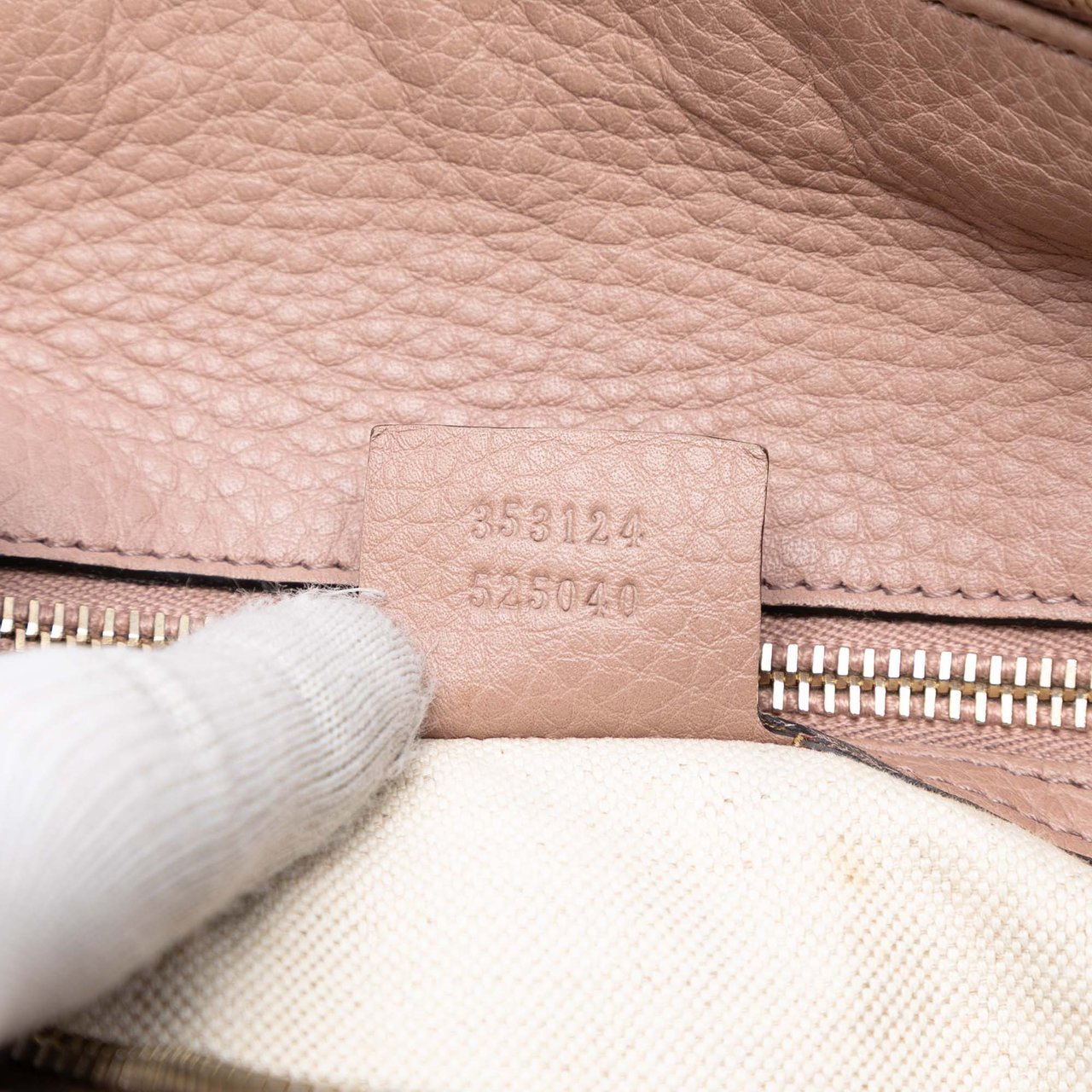 Gucci Medium Calfskin Bamboo Shopper Boston Bag Roze