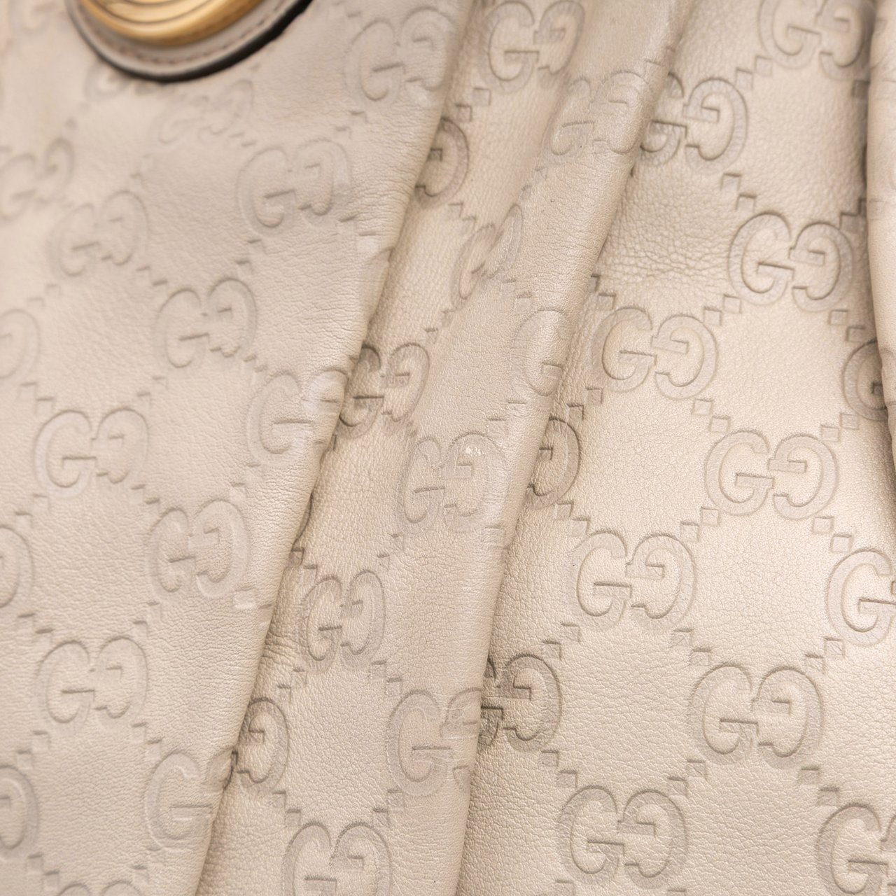 Gucci Large Guccissima Hysteria Satchel Bruin