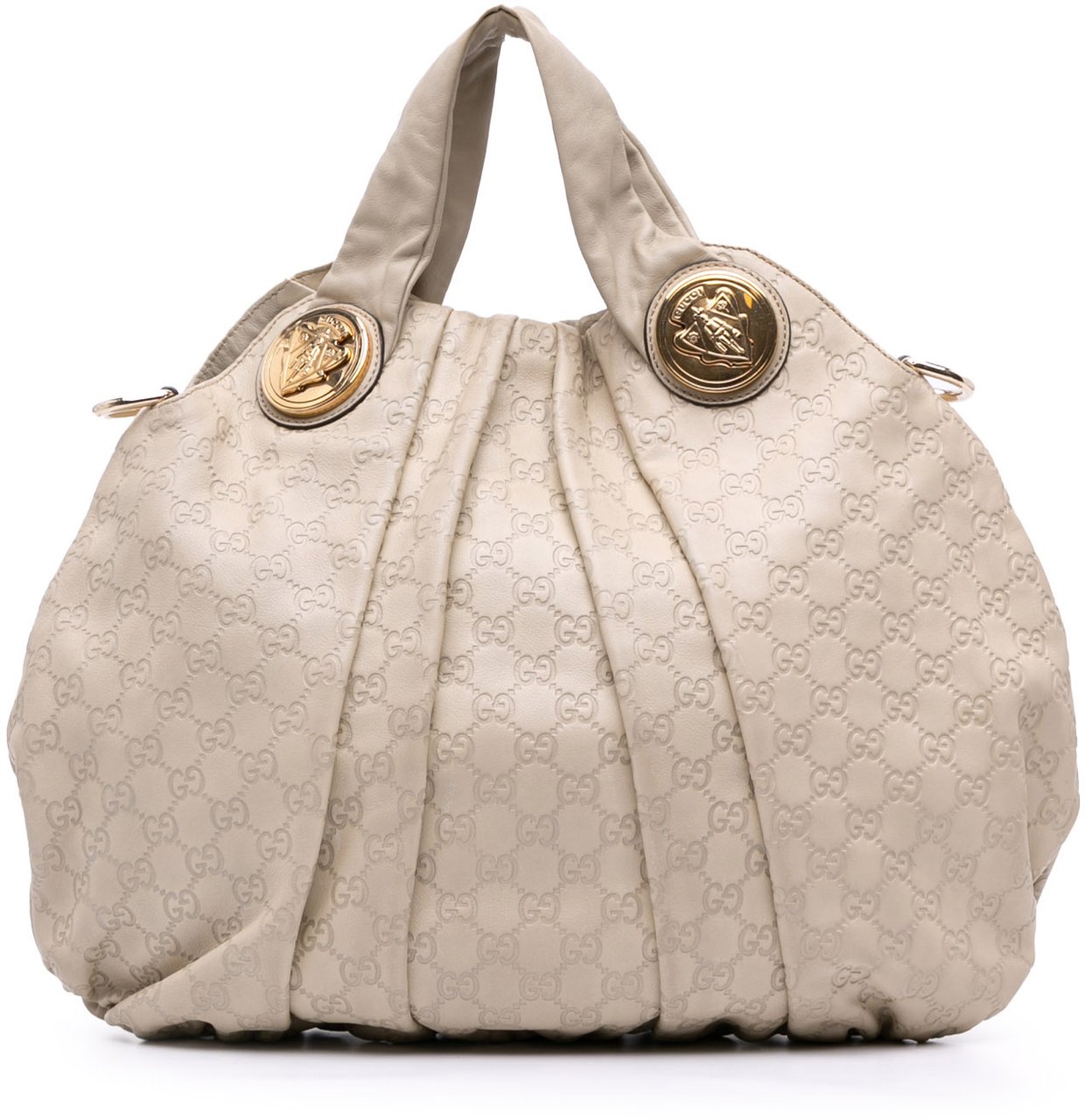 Gucci Large Guccissima Hysteria Satchel Bruin