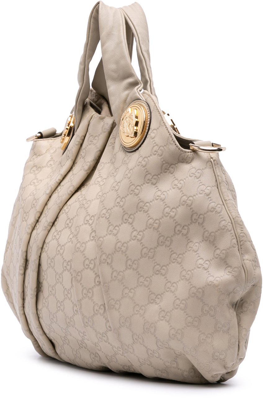 Gucci Large Guccissima Hysteria Satchel Bruin