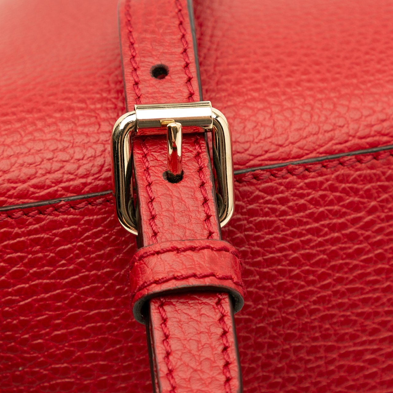 Gucci Dollar Calfskin GG Charm Satchel Rood