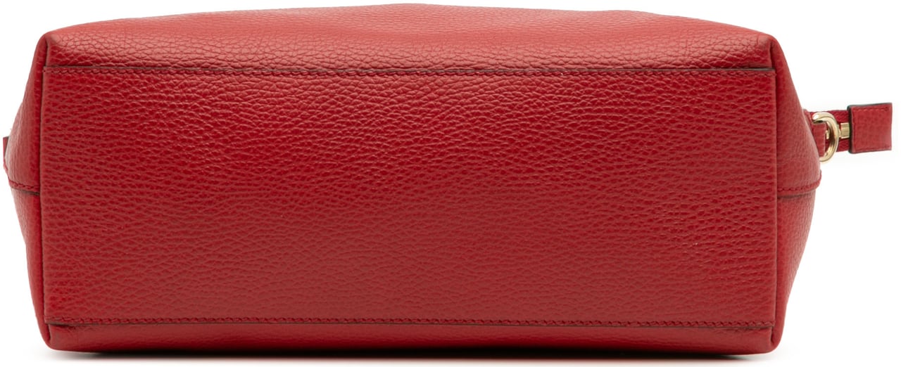 Gucci Dollar Calfskin GG Charm Satchel Rood