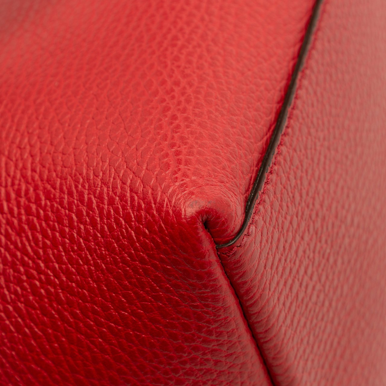 Gucci Dollar Calfskin GG Charm Satchel Rood