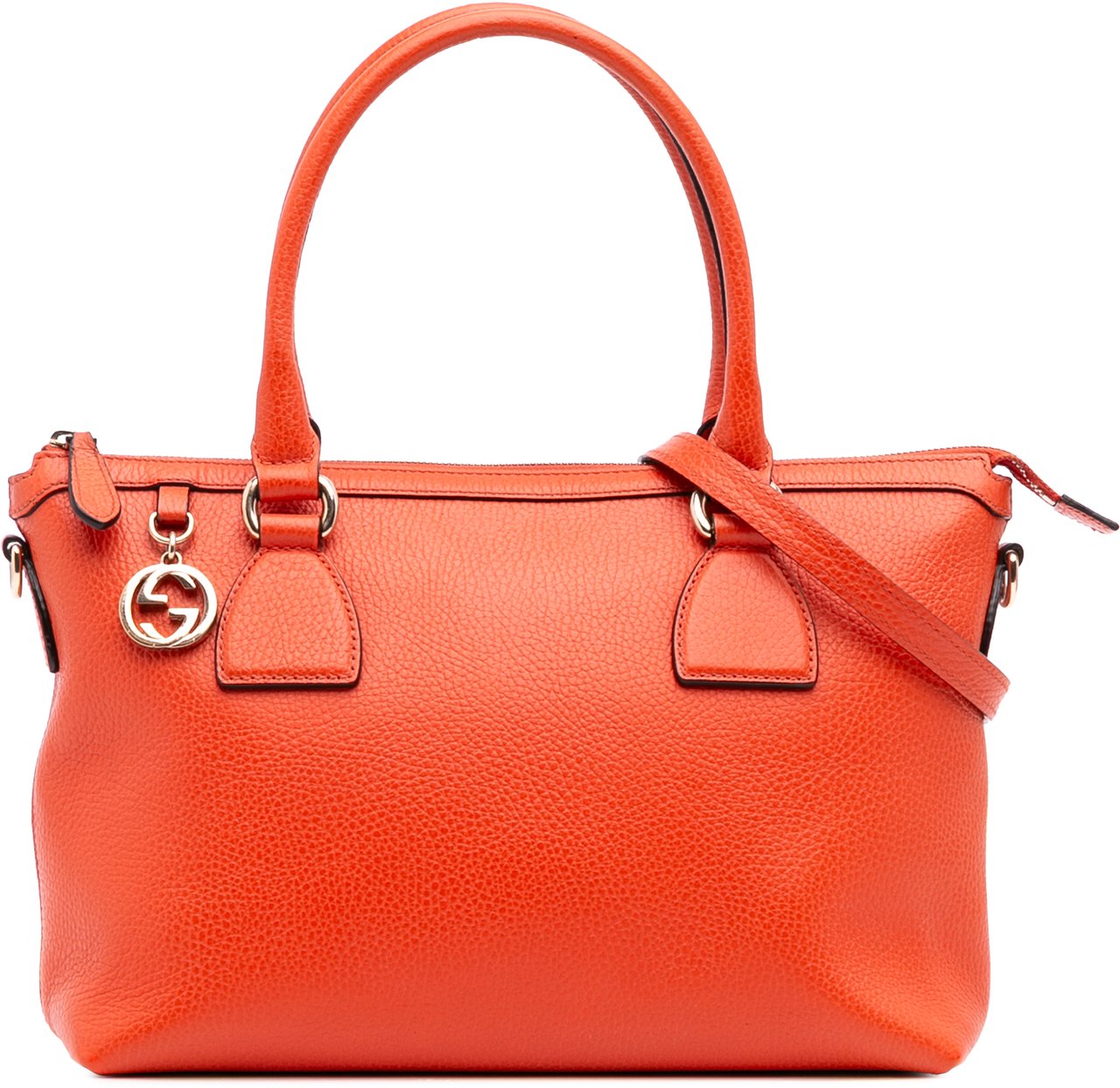Gucci Dollar Calfskin GG Charm Satchel Oranje