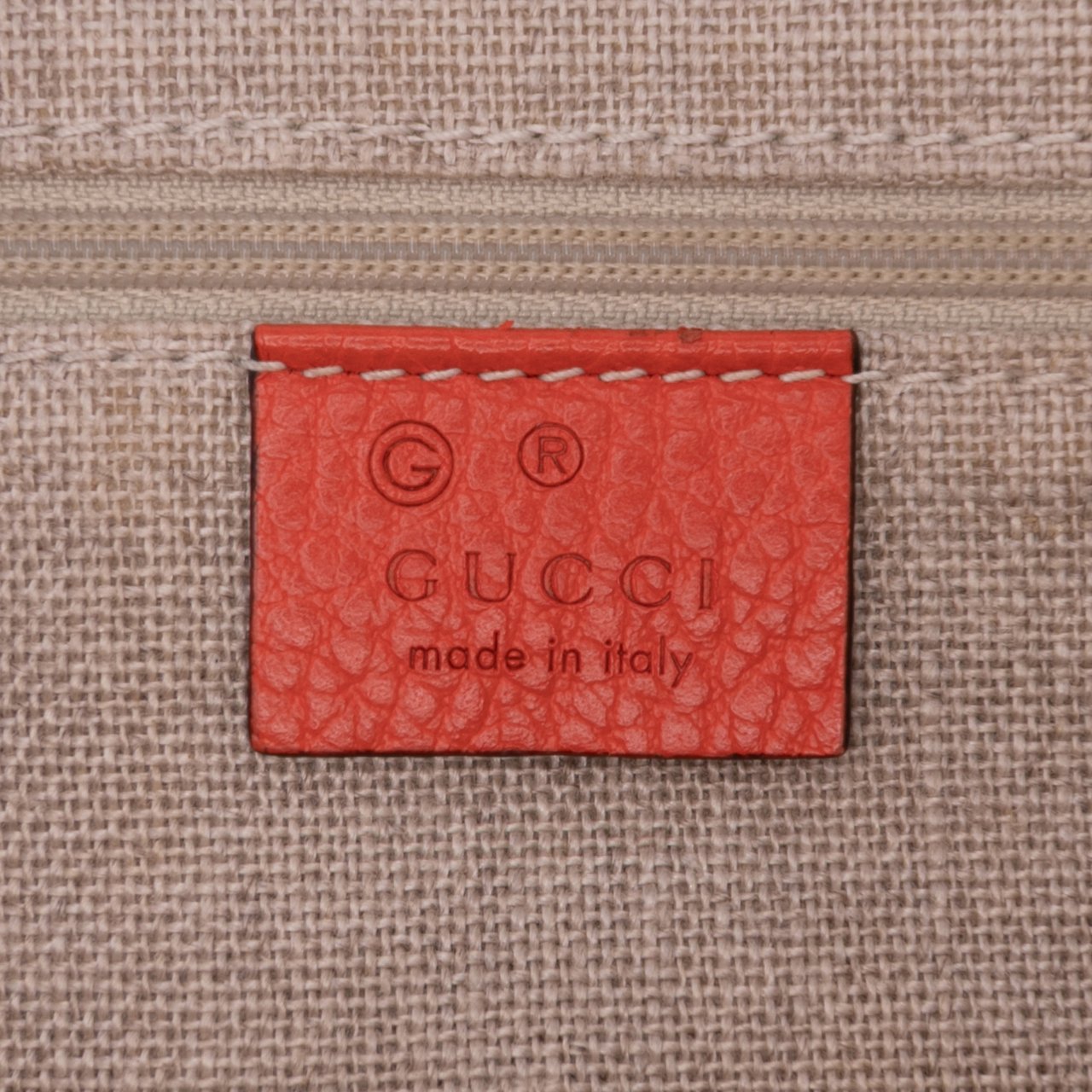 Gucci Dollar Calfskin GG Charm Satchel Oranje