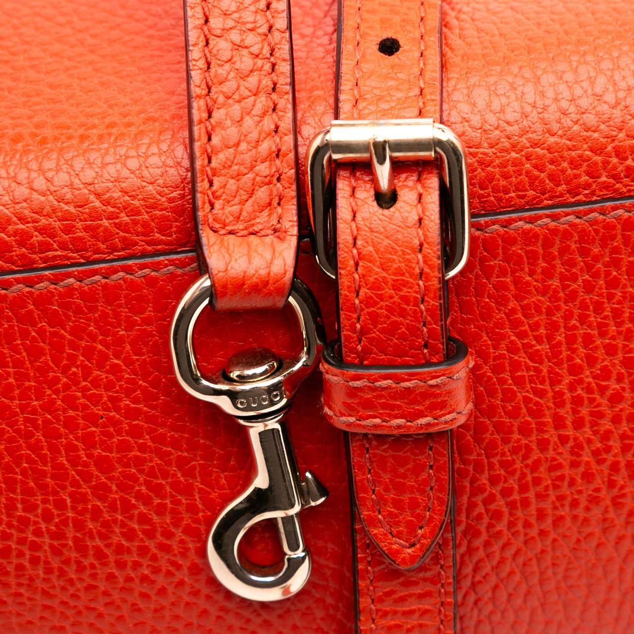 Gucci Dollar Calfskin GG Charm Satchel Oranje