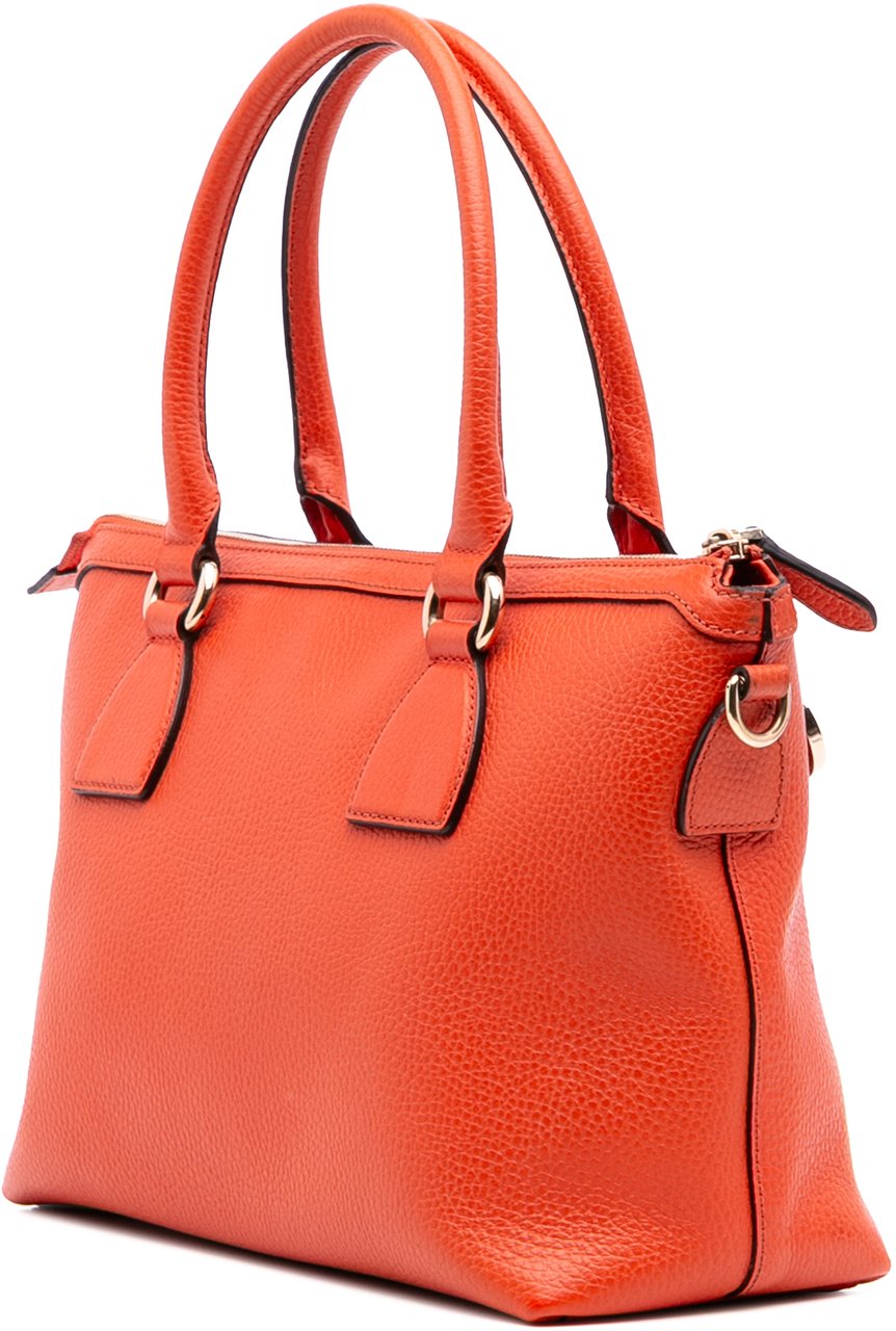Gucci Dollar Calfskin GG Charm Satchel Oranje